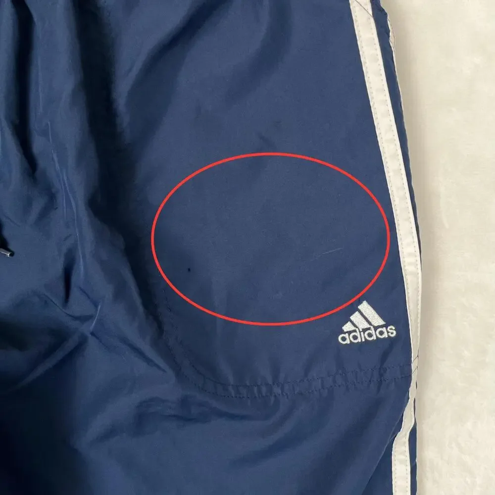 Vintage Adidas Track Pants Mens Large Blue 3 Stripe Climaproof Zip Hem Athletic